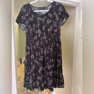Black floral Torrid Dress- Size 0